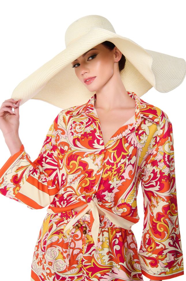 Front View Oversized Sun Hat