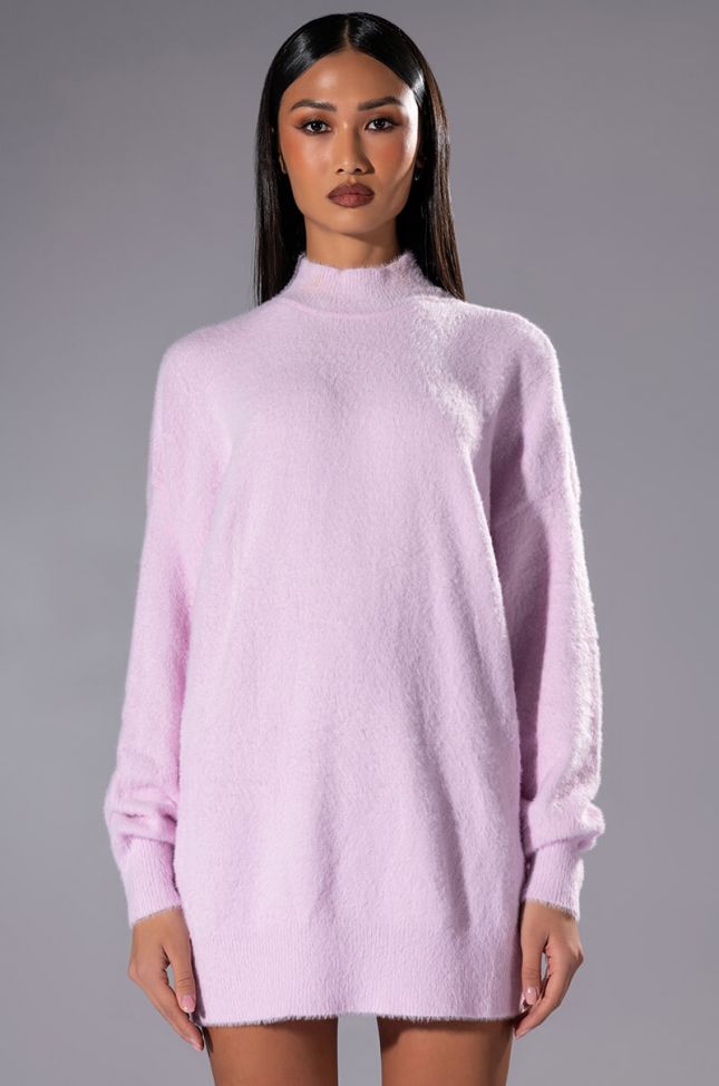 Front View Remi Fuzzy Knit Oversized Sweater