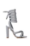 ROYALE PADDED LACE UP SANDAL IN GREY