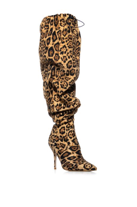 Leopard Print Beatle Boots - The Glamorous Gleam