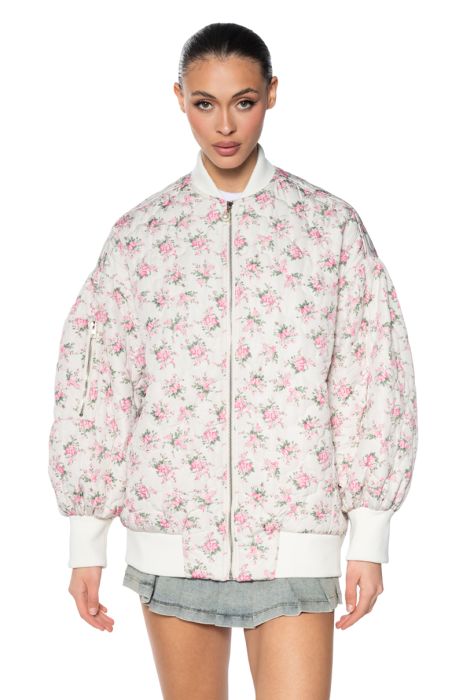 PALACE DRIVE FLORAL OVERSIZED BOMBER