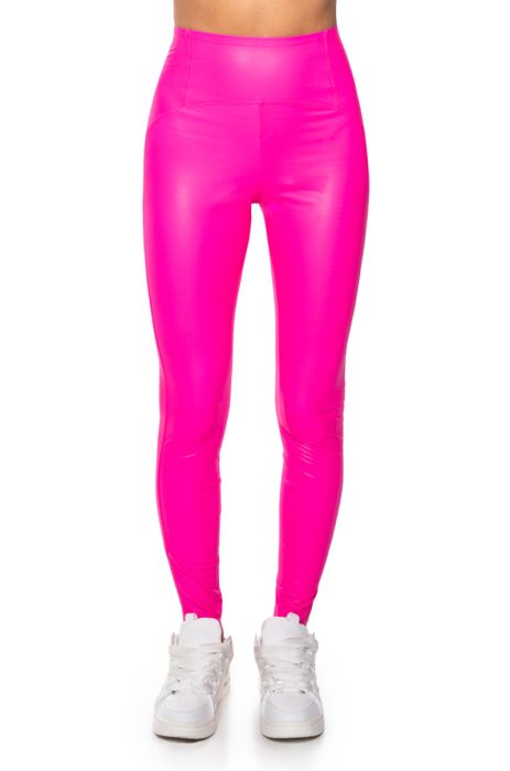 RIO HIGH RISE LEGGING WITH 4 WAY STRETCH IN PINK