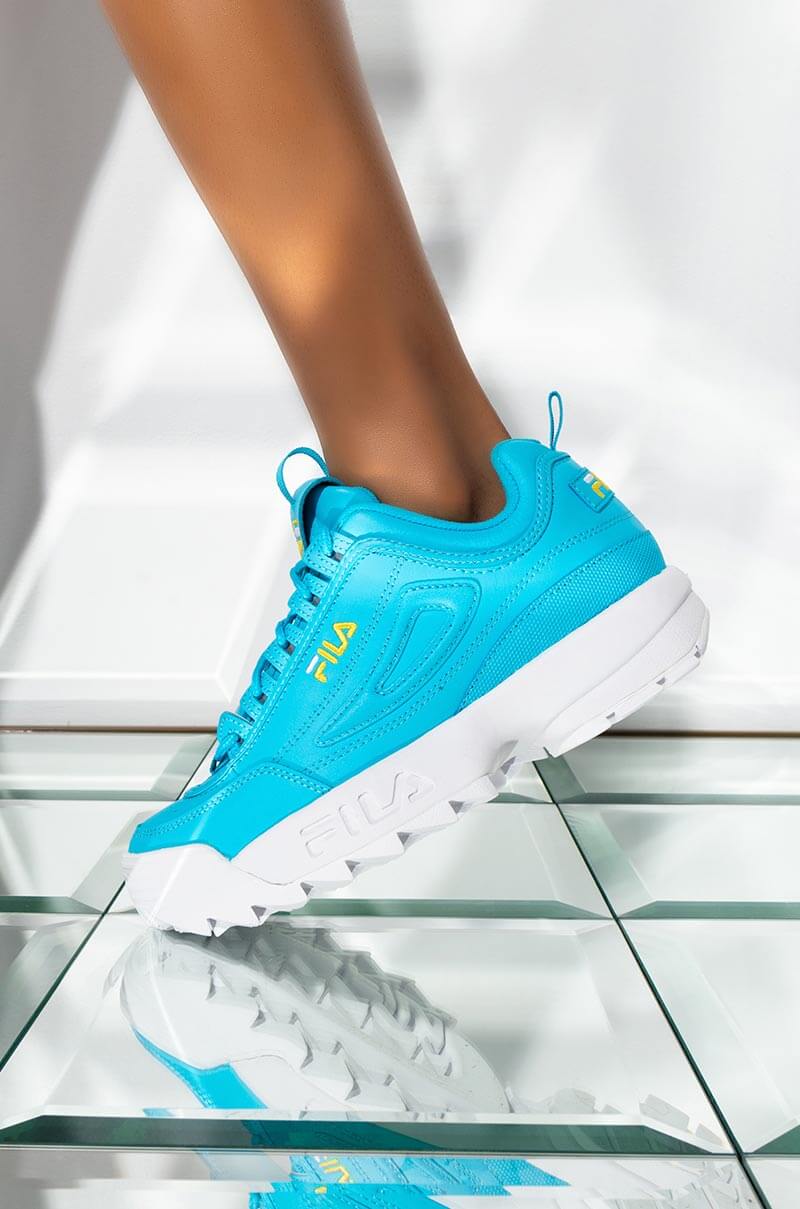 FILA Neon Leather Lace Up Chunky 