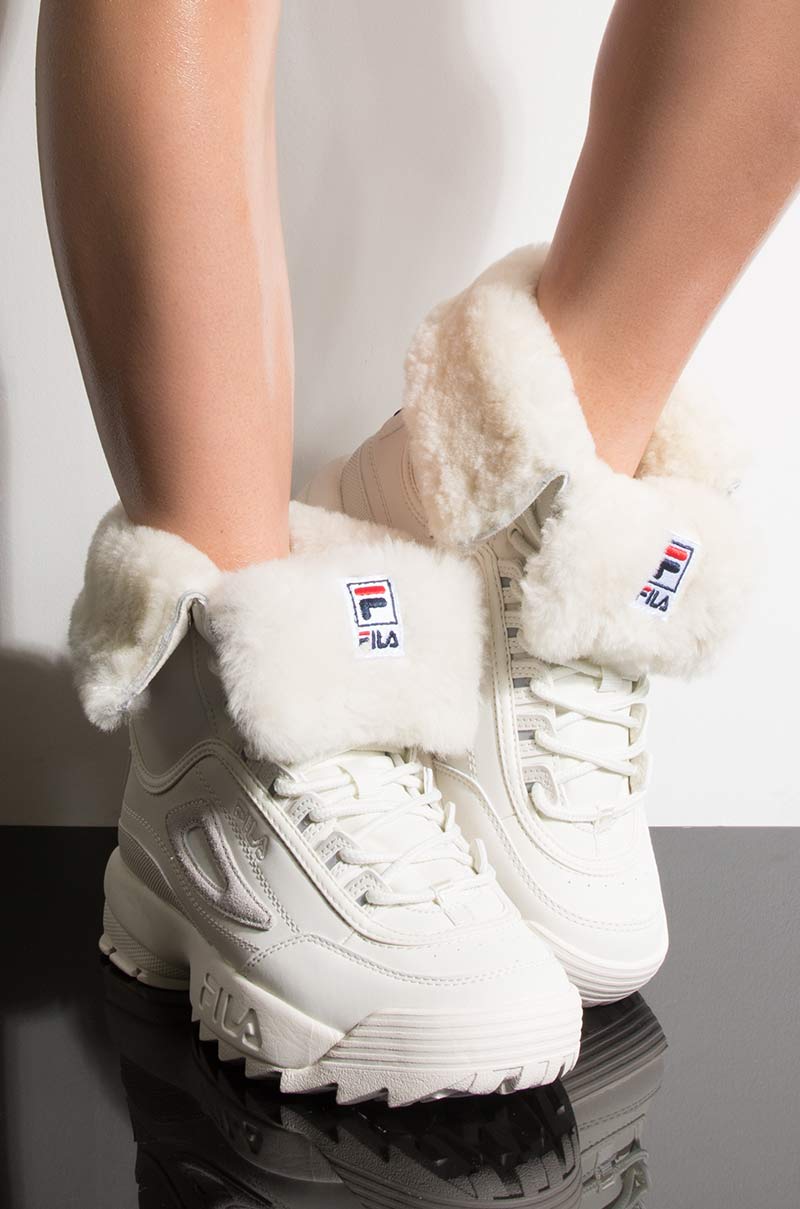 fila shoes with fur