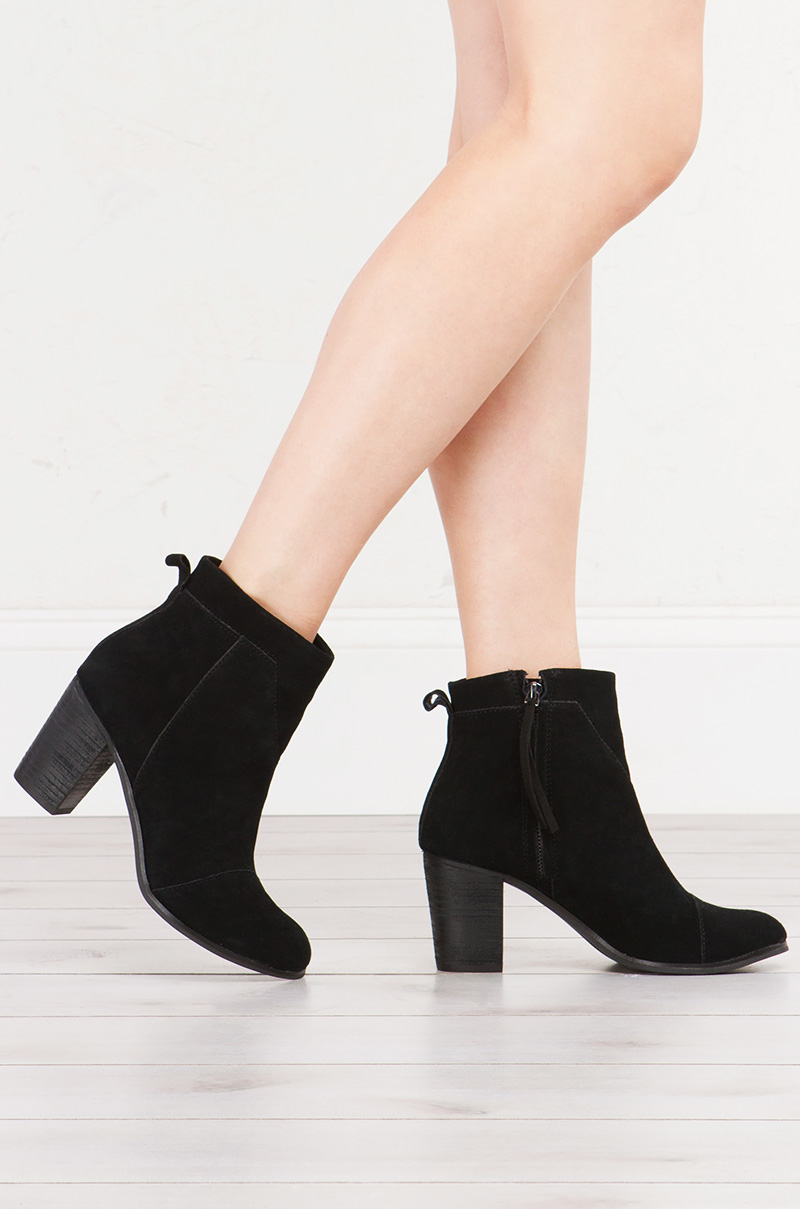 toms lunata bootie black leather