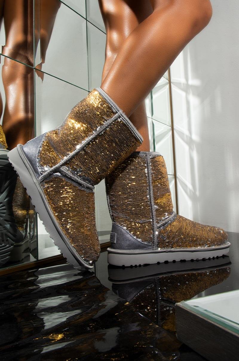 sparkly gold uggs